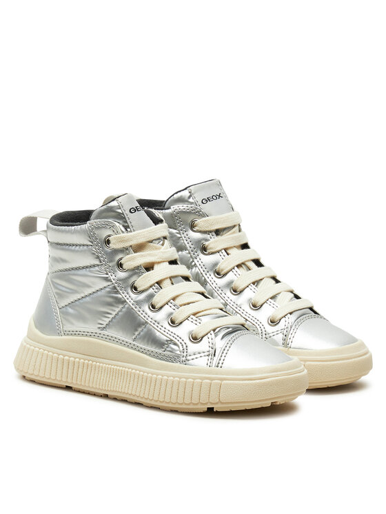 Geox silver sneakers shop
