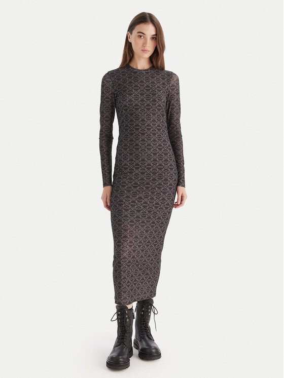 HUGO HUGO Ikdienas kleita Nastan 50542400 Melns Slim Fit