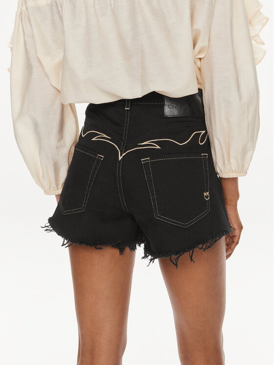 PINKO Pinko Szorty jeansowe Honey 103627 A1VD Czarny Regular Fit