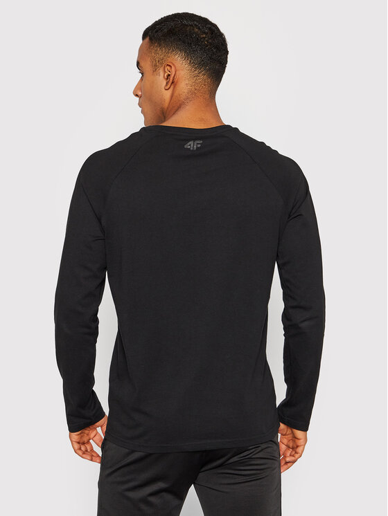 4F 4F Longsleeve H4Z21-TSML010 Czarny Regular Fit
