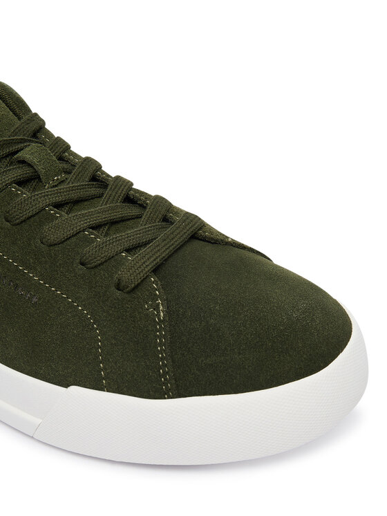 Tommy Hilfiger Tommy Hilfiger Sneakersy Th Court Core Suede FM0FM05716 Zielony