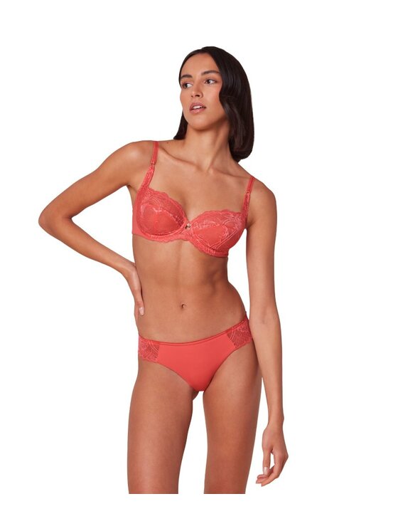 Triumph Triumph Biustonosz z fiszbiną Wild Peony Florale 10209608 Koralowy