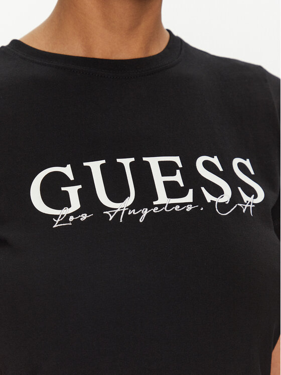 Guess Guess Marškinėliai V5GI15 J1314 Juoda Slim Fit