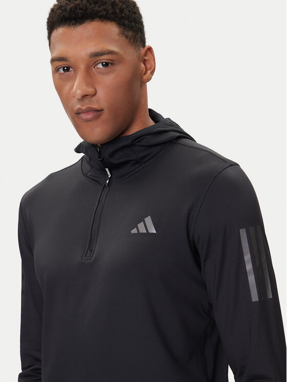 adidas adidas Funkční mikina Own The Run Winterized JN6378 Černá Slim Fit