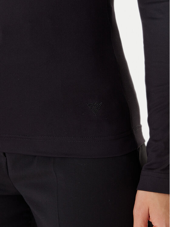 Guess Guess Bluse W5BP08 K1492 Schwarz Slim Fit