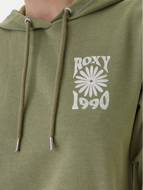 Roxy Roxy Pulóver Surf Stoked Terry Vint ERJFT05062 Khaki Relaxed Fit