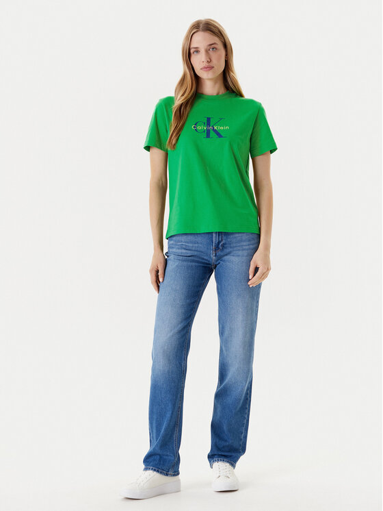 Calvin Klein Jeans Calvin Klein Jeans T-Shirt Hero Classic LV047B865G Zielony Regular Fit