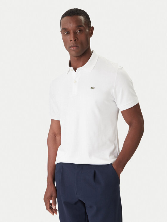 Lacoste Lacoste Тениска с яка и копчета DH2050 Бял Regular Fit