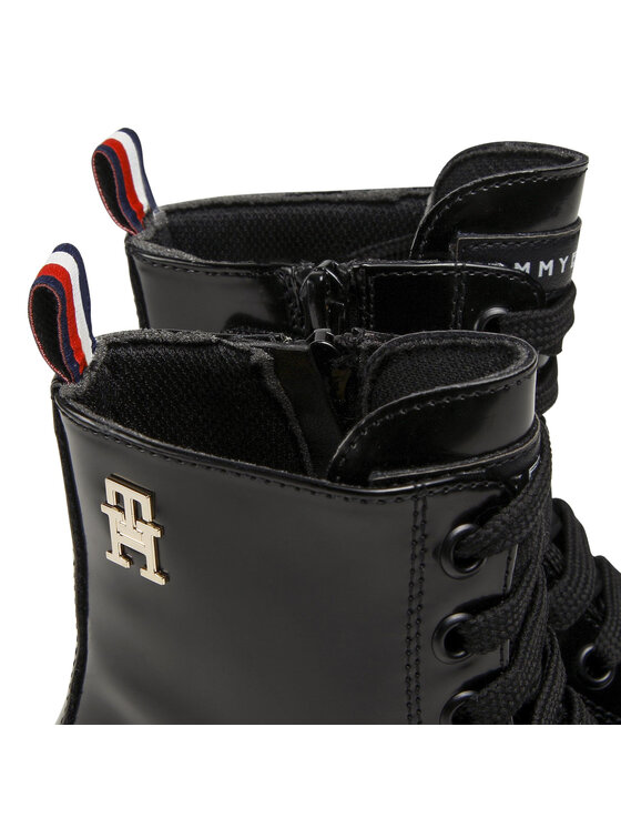 Tommy Hilfiger Tommy Hilfiger Kozaki Lace-Up Bootie T4A5-32411-1453 M Czarny