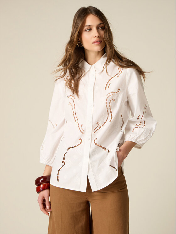 Oltre Oltre Koszula 5091R003170N011 Biały Regular Fit