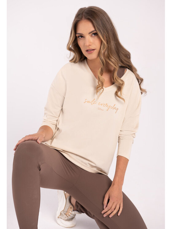 Volcano Volcano Longsleeve L17220-W24 Biały Regular Fit