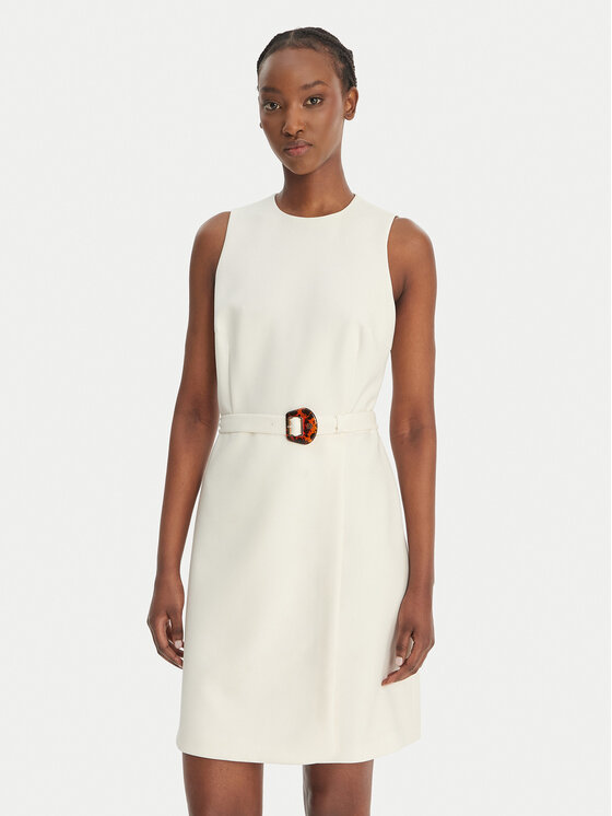 HUGO Rochie cocktail Kidenna 50559186 Écru Regular Fit