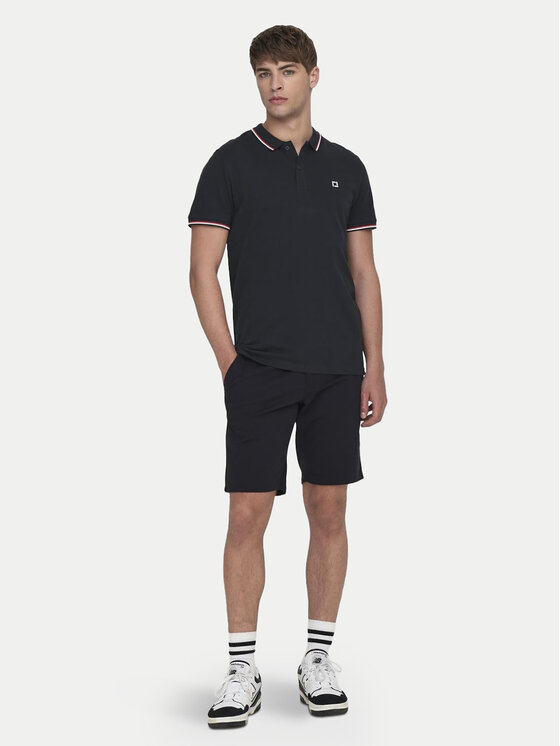 Only & Sons Only & Sons Polo Fletcher 22024827 Granatowy Regular Fit