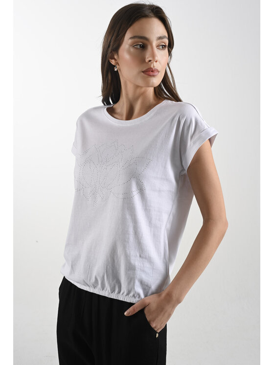 Femestage Femestage T-Shirt Femestage AB BASE TSH1531-000 Bílá Regular Fit