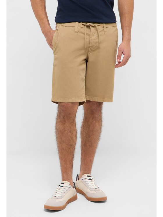Mustang Mustang Pantaloncini di tessuto Portland Shorts Beige Slim Fit