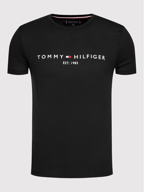 Tommy Hilfiger Tommy Hilfiger T-Shirt Core Logo Tee MW0MW11465 Černá Slim Fit