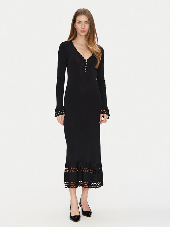 TWINSET TWINSET Kötött ruha 251TP3050 Fekete Slim Fit
