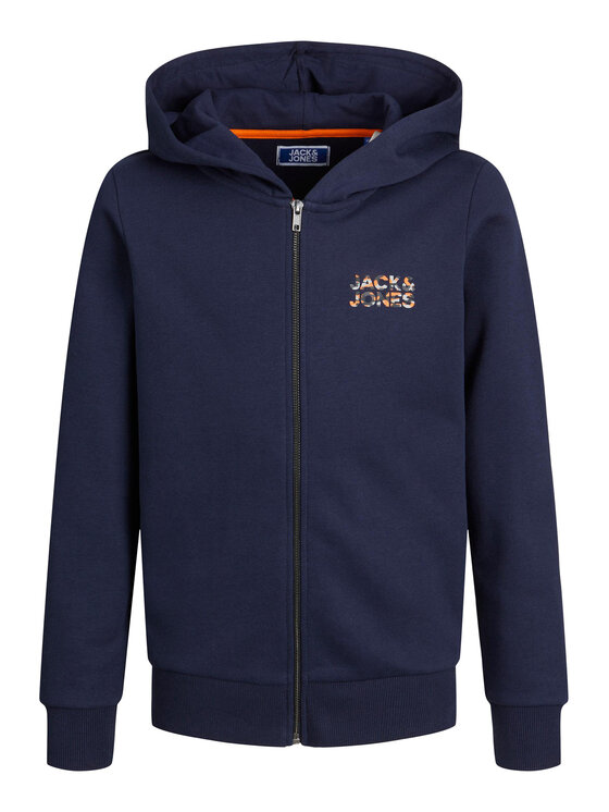 Jack&Jones Junior Džemperis ar kapuci 12245878 Tumši zils Regular Fit