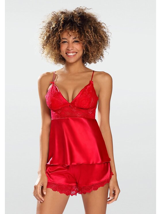 DKaren Lingerie DKaren Lingerie Komplet bielizny Harmonia Czerwony Classic Fit