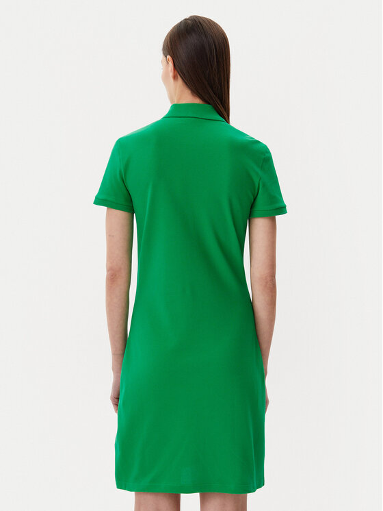Lacoste Lacoste Každodenní šaty EF5473 Zelená Slim Fit