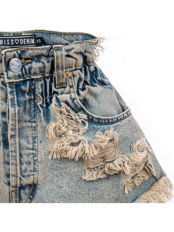 MissDenim MissDenim Szorty jeansowe Elastic Band Kolorowy Regular Fit