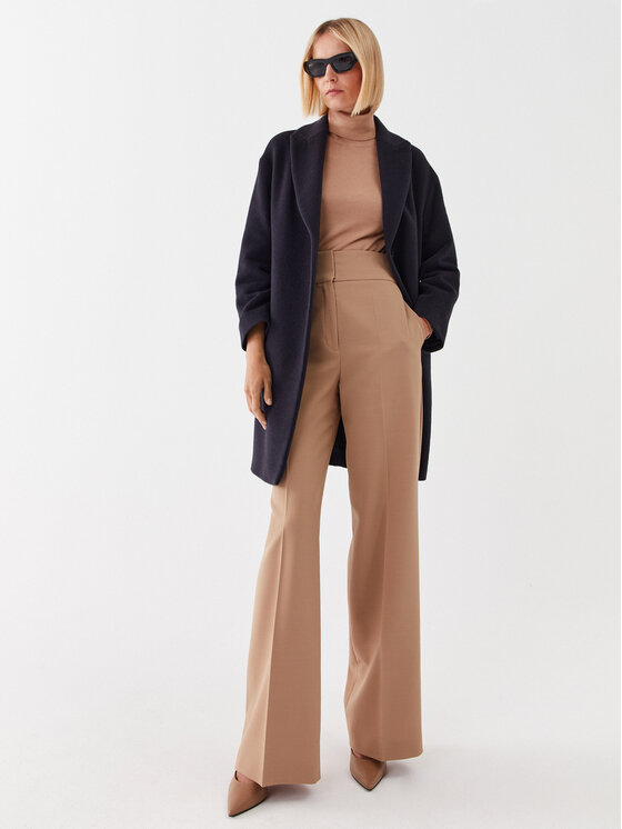 Peserico Easy Peserico Easy Gyapjú kabát M20095 04309 Sötétkék Regular Fit