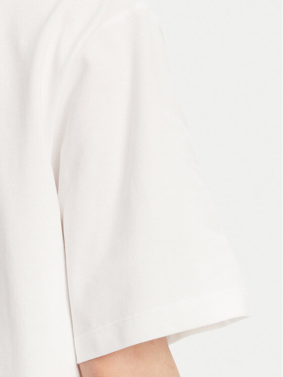 Marella Marella Тениска с яка и копчета Gonzaga 2513951014 Бял Relaxed Fit