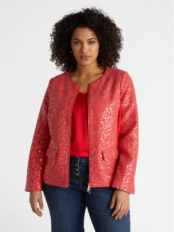 Fiorella Rubino Fiorella Rubino Giacca outdoor Q501T000178N016 Rosso Boxy Fit