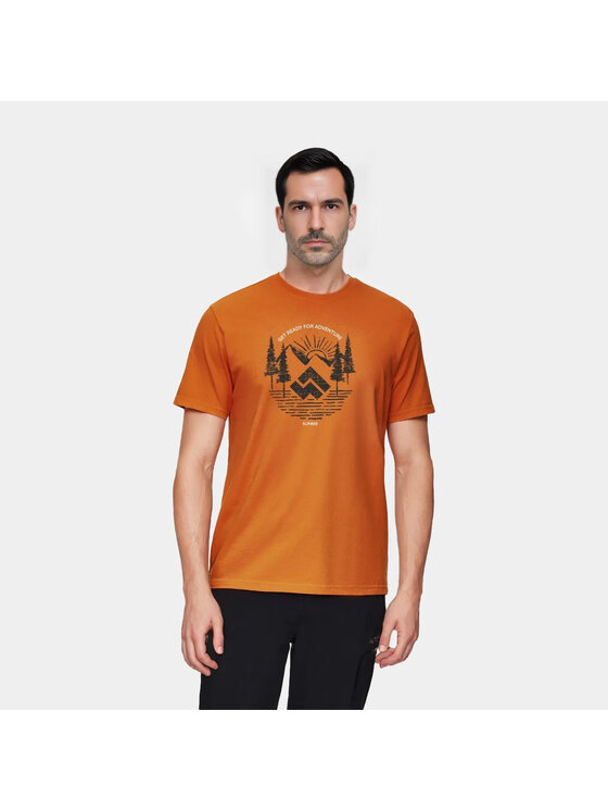 Alpinus Alpinus T-Shirt Kitreli Pomarańczowy Regular Fit