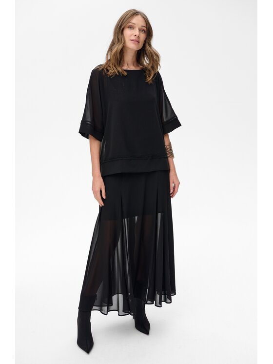 blue shadow blue shadow Bluzka Pola Czarny Regular Fit