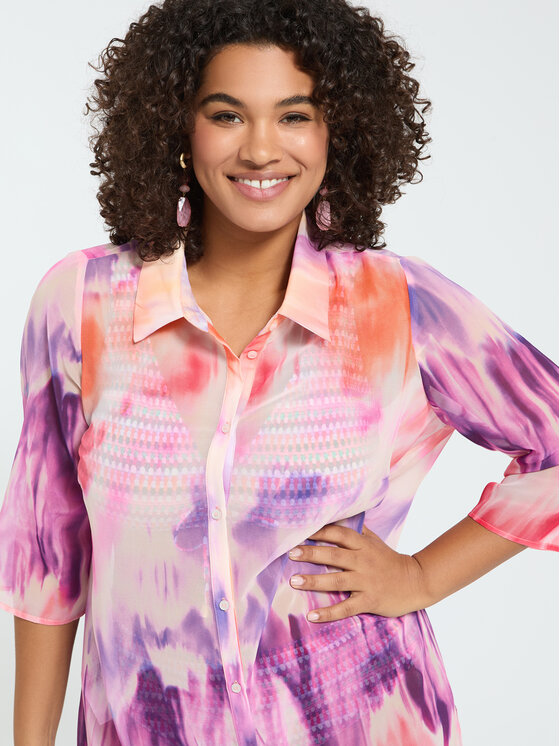 Fiorella Rubino Fiorella Rubino Koszula 5060T101554N0S9 Fioletowy Regular Fit