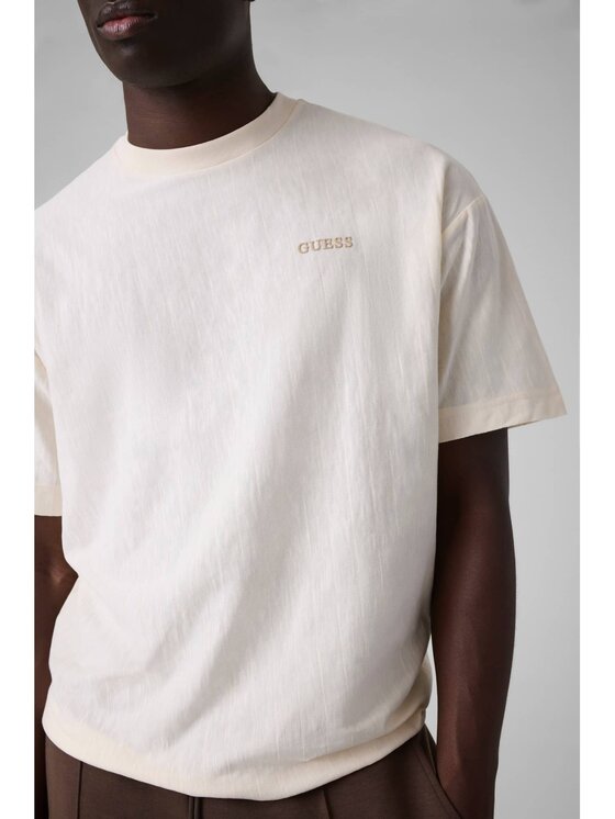 Guess Guess T-Shirt 184093 Beżowy Classic Fit