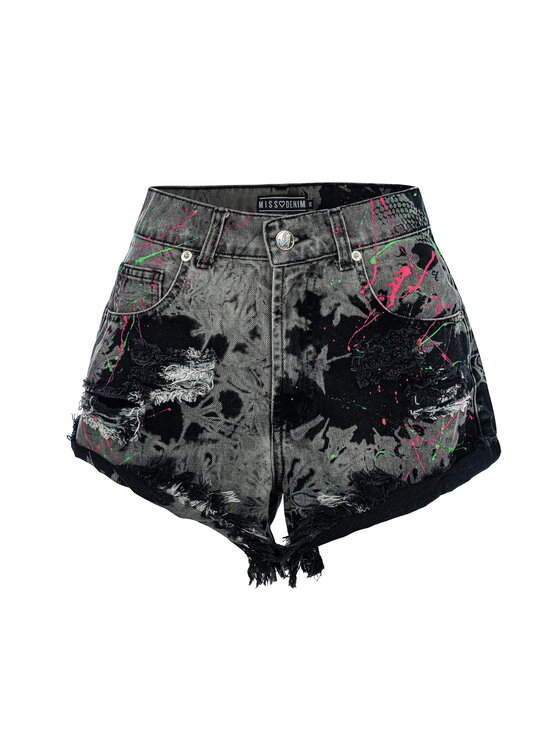 MissDenim MissDenim Szorty jeansowe Boyfriend Czarny Boyfriend Fit