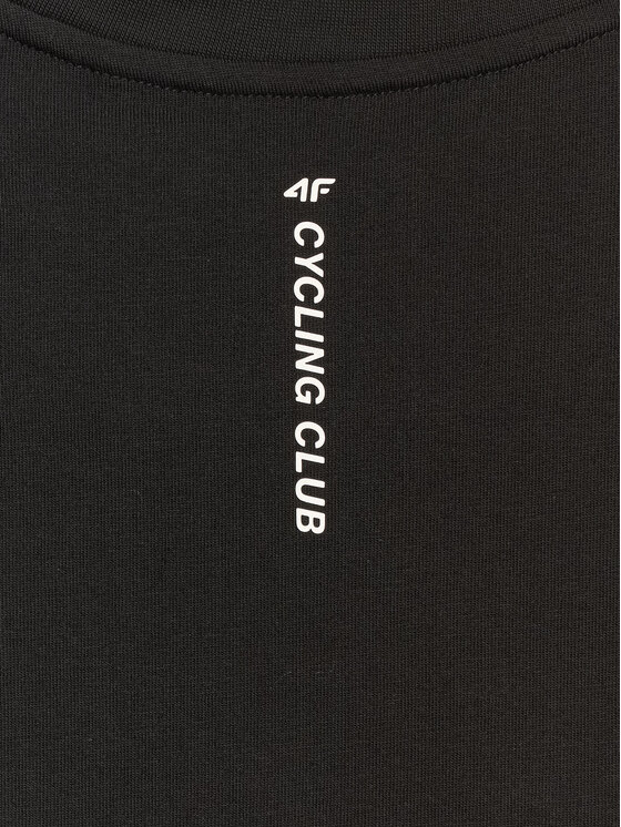 4F 4F T-Shirt WHEEL & WAVE Czarny Regular Fit