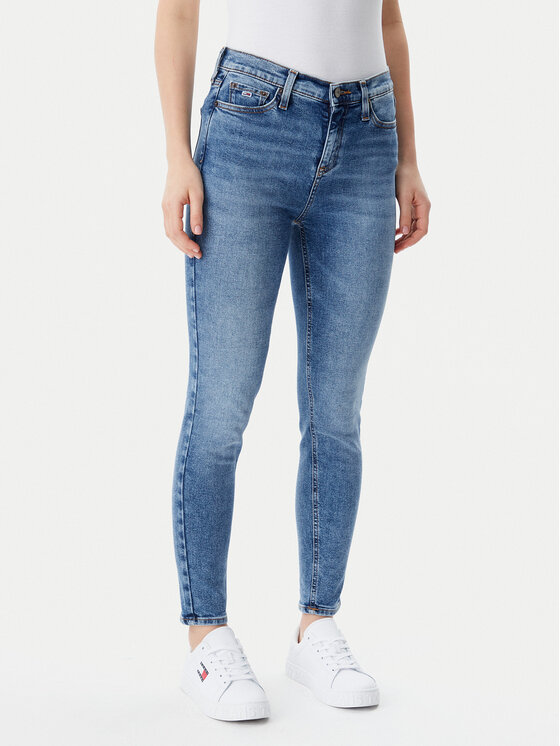 Damskie Jeansy Tommy Jeans, Rozmiar 27/32, Niebieskie, Nora DW0DW20652