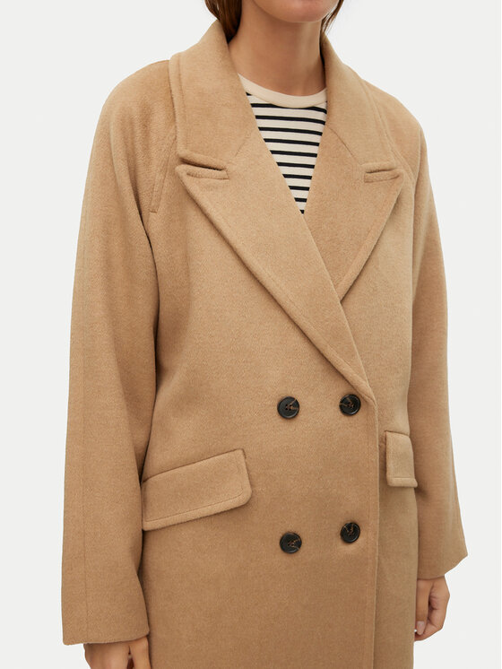 Vero Moda Vero Moda Płaszcz wełniany Harper 10320446 Beżowy Regular Fit