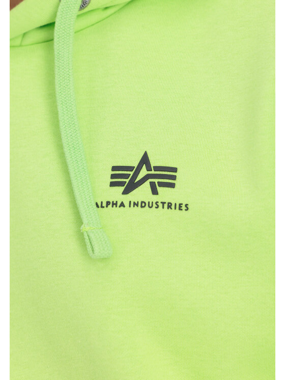 Alpha Industries Alpha Industries Bluza Basic Small Logo Hoodie Zielony Regular Fit