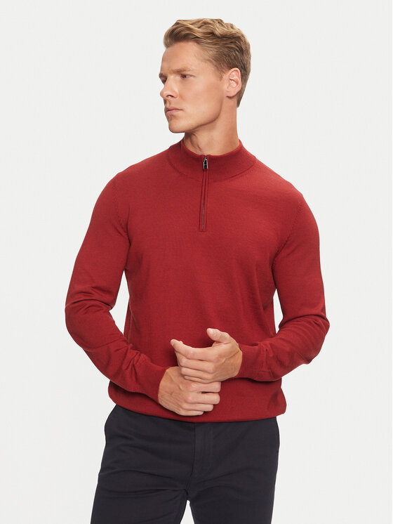 Férfi Sweater BOSS, Méret: 3XL, Piros, Ebenji 50528300