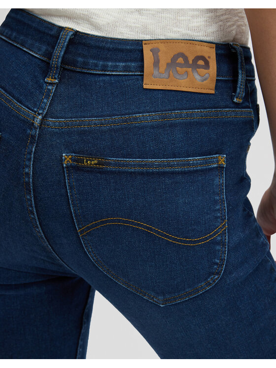 Lee Lee Jeansy SCARLETT HIGH ZIP Niebieski Skinny Fit