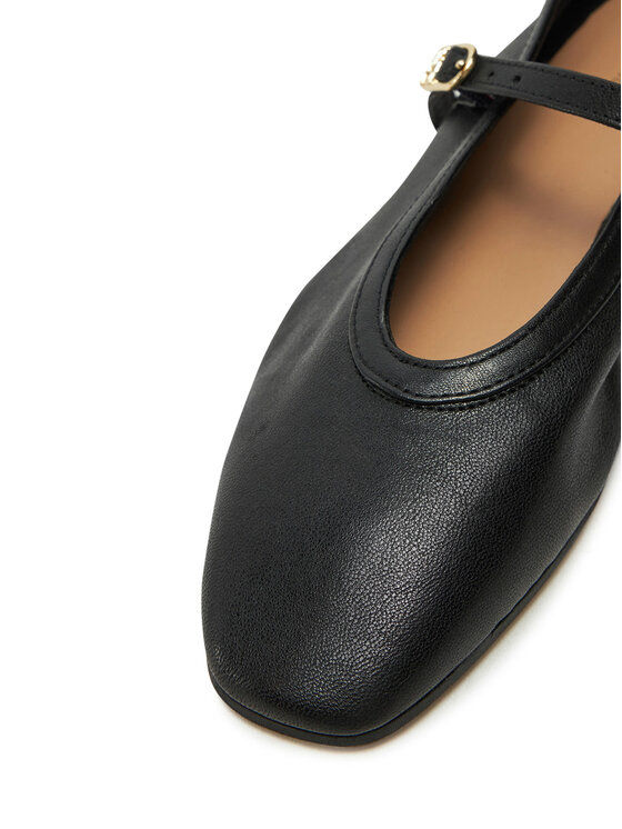 Tommy Hilfiger Tommy Hilfiger Μπαλαρίνες Ballerina Maryjane Soft Leather FW0FW08354 Μαύρο