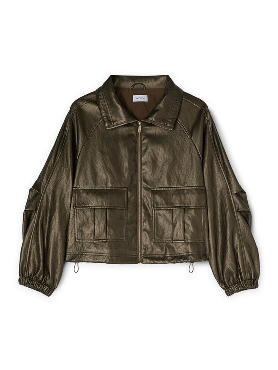 Motivi Motivi Giacca in similpelle R333Q001056N035 Verde Over Fit