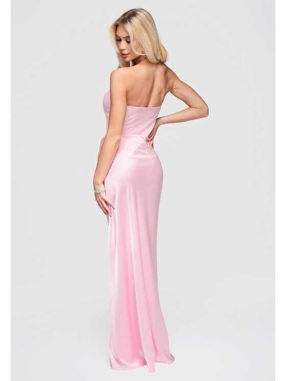Ombre Ombre Sukienka wieczorowa LA-OM-DLR392 Różowy Authentic Slim Fit