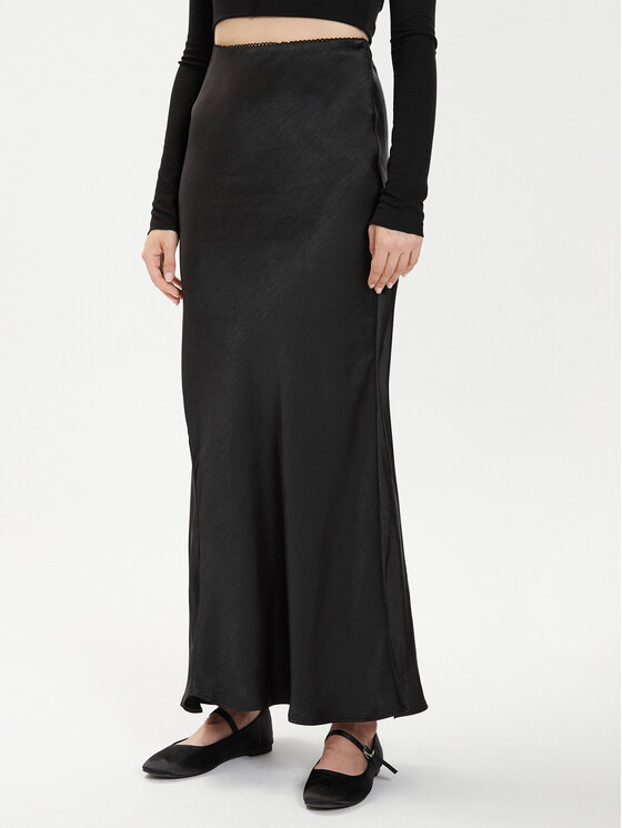 Gina Tricot Gina Tricot Maksi sijonas 22969 Juoda Regular Fit