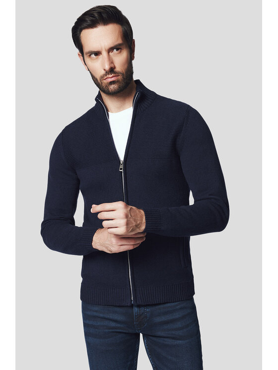Lancerto Lancerto Sweter Craig SW073224000094 Granatowy Regular Fit