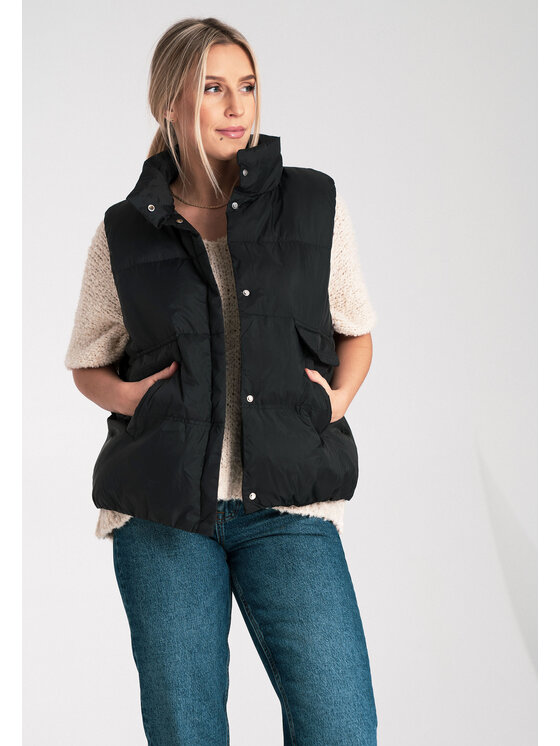 FIGL FIGL Kamizelka M1115 Czarny Regular Fit