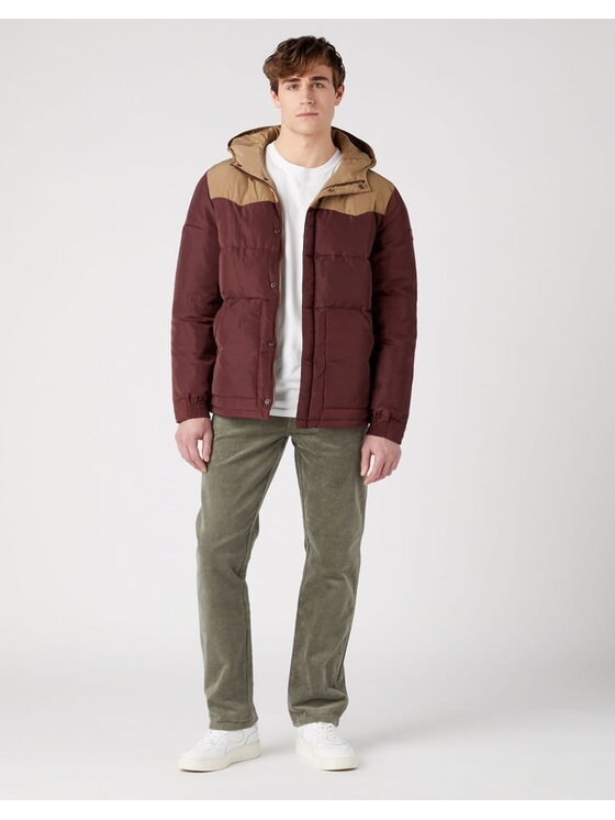 Wrangler Wrangler Giubbotto invernale PUFFER JACKET Marrone Regular Fit