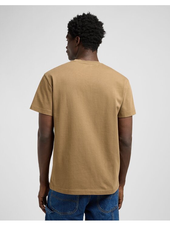 Lee Lee T-Shirt ESSENTIAL TEE Zielony Regular Fit