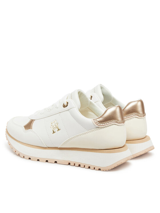 Tommy Hilfiger Tommy Hilfiger Laisvalaikio batai Low Cut Lace-Up Sneaker T3A9-33759-1355 S Écru