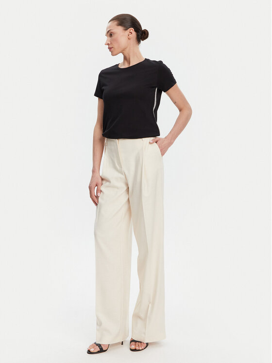 Fracomina Fracomina Tricou FS25ST3002J400G5 Negru Regular Fit