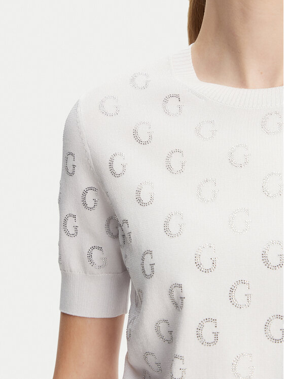 Guess Guess Pullover W5GR05 Z3D60 Weiß Regular Fit